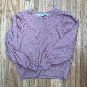 Evereve long sleeve heathered red top XS